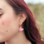 Acrylic Heart Hoop Earrings, thumbnail 3 of 3