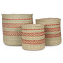 Terracotta And Natural Patterned Storage Baskets, thumbnail 1 of 6