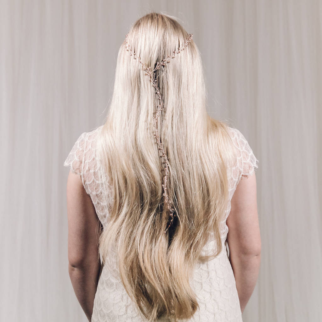Long Crystal Bridal Plait 'Y' Hair Vine Amy By Debbie Carlisle ...