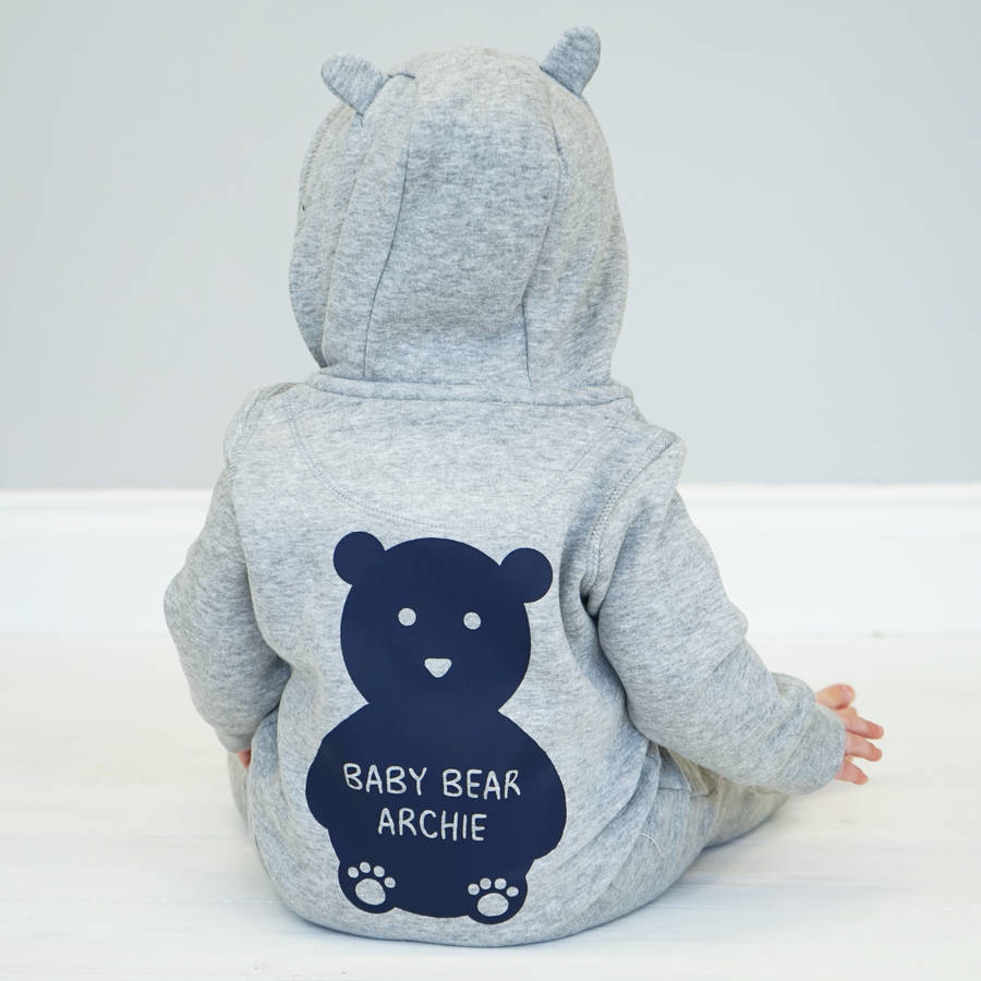 Personalised Baby Bear All In Onesie, 1 of 6