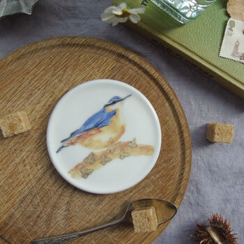 Nuthatch Bone China Coaster, 4 of 7