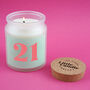 21 Large Clear Candle • 21st Birthday • Birthday Gift • Scented Glass Jar Candle • Humour • Just Because Candle • Gift Box, thumbnail 1 of 3