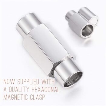 Personalised Braided Leather Bracelet With Engraved Rings – Christmas Gifts For Men, 9 of 9