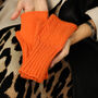 Cosy Cable Knit Plain Colour Medium Fingerless Gloves, thumbnail 3 of 12