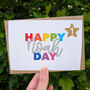 Personalised Glitter First Birthday Card, thumbnail 2 of 2