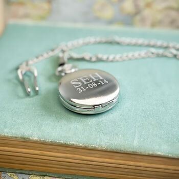 Engraved Pocket Watch With Personalised Initials, 2 of 5