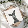 Sirus The Donkey Luxury Blank Greeting Card, thumbnail 2 of 7