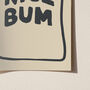 Nice Bum Bathroom Print, thumbnail 6 of 7