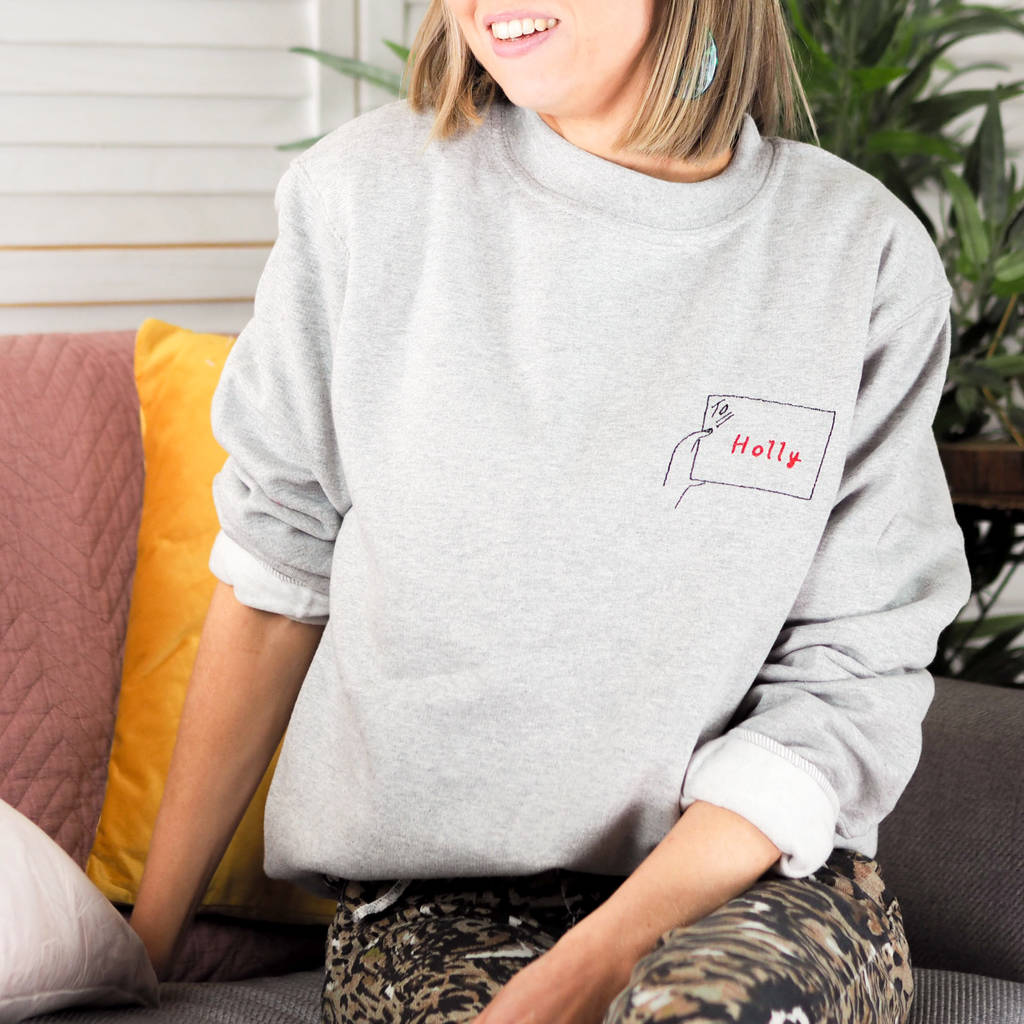 Embroidered 'Love Letter' Monogram Sweater By Rock On Ruby ...