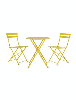 Small Bistro Set In Yellow, 3 of 3