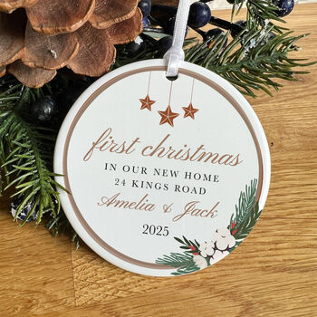 First Christmas In Our New Home Ceramic Ornament, 7 of 7