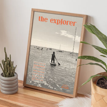 The Explorer: Personalised 30th Birthday Photo Print, 6 of 6