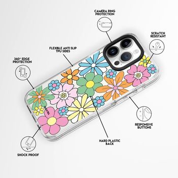 Retro Flower Phone Case For iPhone, 2 of 8