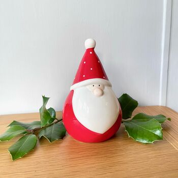 Ceramic Red Plump Santa, 3 of 6