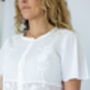 Women's White Cotton Alexandra Personalised Nightdress, thumbnail 3 of 4