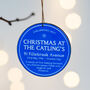 Personalised Blue Plaque Christmas Tree Decoration, thumbnail 1 of 9