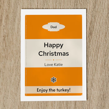 Personalised Christmas Card For Her Or Him Book Cover, 4 of 9