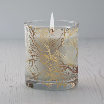 Metallic Personalised Map Candle, 4 of 5
