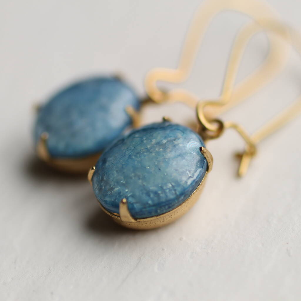 Cornflower Blue Opal Earrings By Silk Purse, Sow's Ear ...