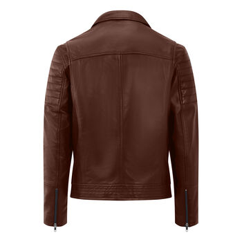Luxury Biker Leather Jacket Men's, 9 of 10
