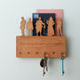 Family Silhouette Wooden Key Holder And Letter Rack, thumbnail 1 of 3