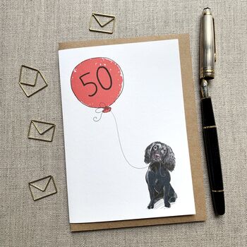 Personalised Springer Spaniel Birthday Card, 4 of 7