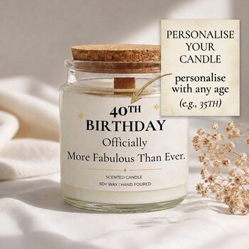 Birthday Gifts For Women Personalised Scented Candle, 2 of 7