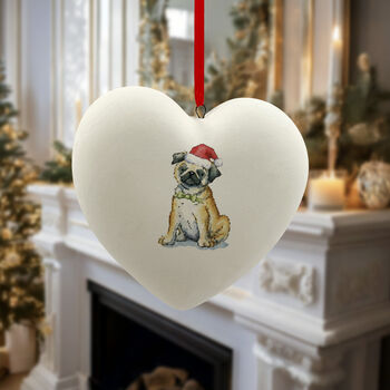 Pug Ceramic Bauble, 3 of 4