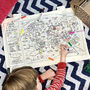 Personalised Colour Your Own World Map Fabric Wall Art, thumbnail 2 of 10