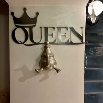 Queen And Crown Metal Art Word Sign Jubilee, 6 of 12