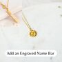Gold Plated Sterling Silver Sunflower Necklace, thumbnail 5 of 8
