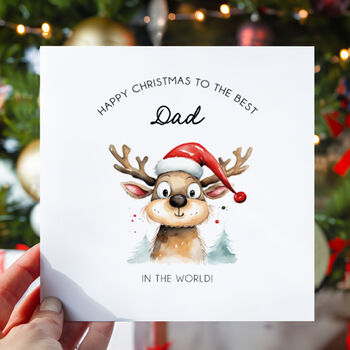 Funny Reindeer Daddy Christmas Card, 3 of 3