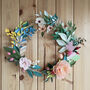 Boho Style Paper Flower And Foliage Jute Wreath, thumbnail 1 of 4