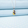 Pansy Teardrop Pendant Necklace, thumbnail 5 of 6