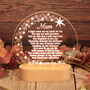 Personalised Name And Poem Wooden Base Night Light Lamp, thumbnail 1 of 4