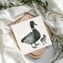 Duck And Duckling Countryside Greeting Card, thumbnail 1 of 6