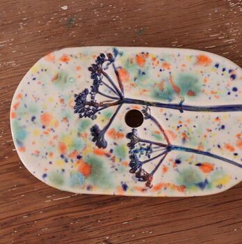 Flower Pressed Multicoloured Soap Dish, 3 of 4