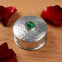 Green Agate Engraved Pewter Box Personalised May Birthstone Gifts, thumbnail 2 of 7