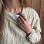 'Love You More' Necklace In Silver And Gold, thumbnail 3 of 8