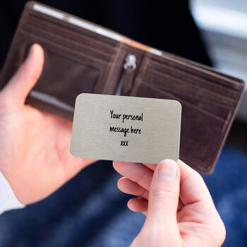 Personalised Message Wallet Card Keepsake, 2 of 7