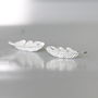 Sterling Silver Feather Earrings Studs, thumbnail 5 of 5