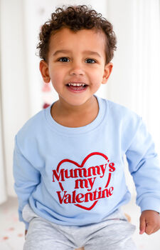 'Mummy/Daddy's My Valentine' Embroidered Sweatshirt Jumper, 5 of 6