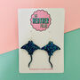 Sting Ray Glitter Resin Earrings, thumbnail 1 of 3