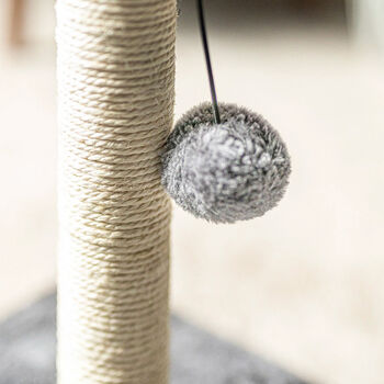 70cm Cat Scratching Post With Sisal Rope And Toy Ball, 3 of 6
