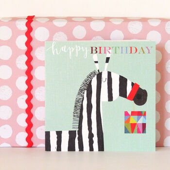 Happy Birthday Zebra Card, 4 of 5