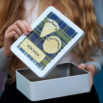 Personalised Tartan Biscuit Tin, 2 of 3