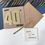 40th Black And Gold Birthday Card, thumbnail 1 of 4