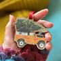 Land Rover Defender Classic With Christmas Tree Decoration, thumbnail 1 of 4