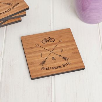Personalised Wooden Anniversary Coaster Set, 5 of 7