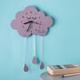 Children's Cloud And Raindrops Personalised Wall Clock, thumbnail 6 of 8
